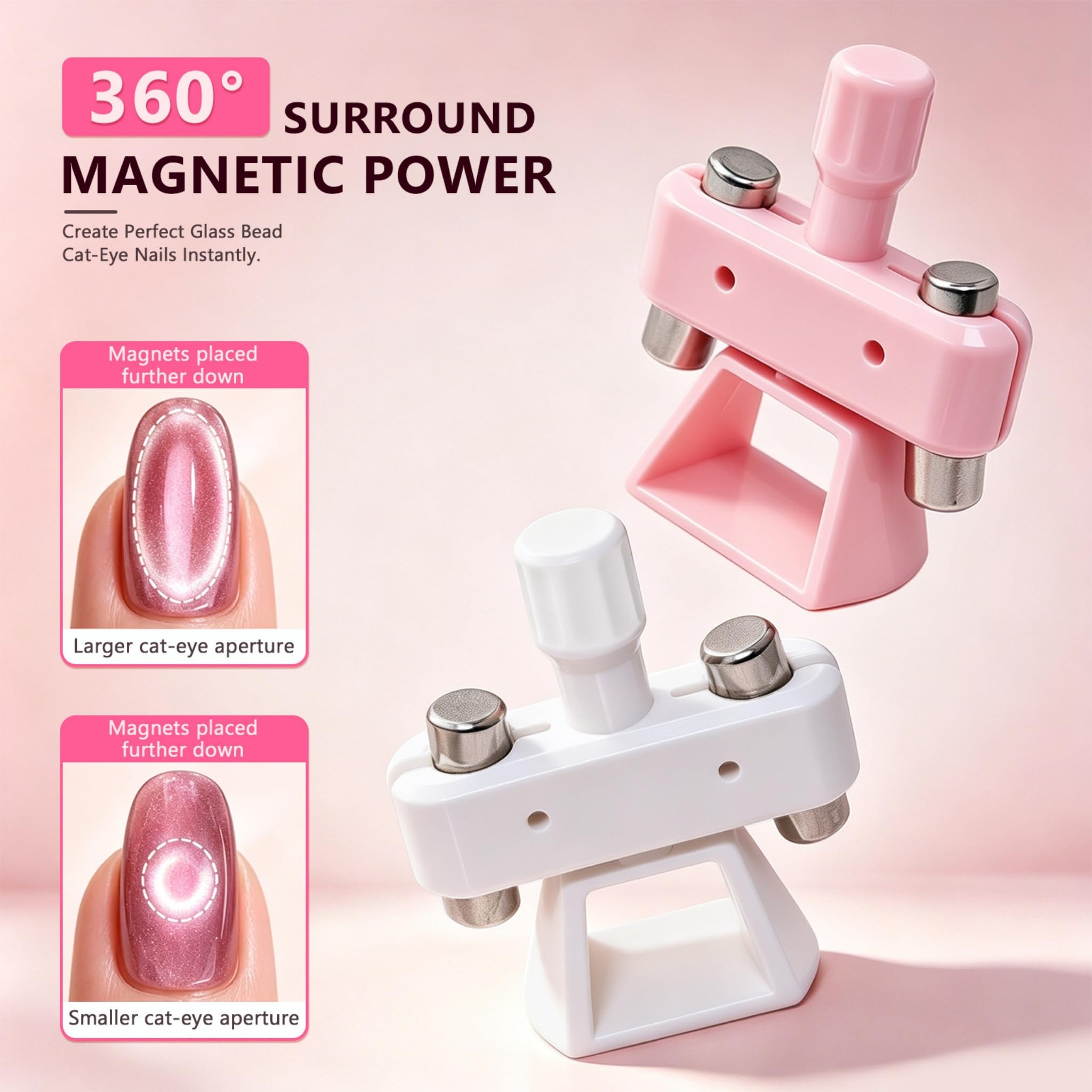 Nail Art Full Color - Nagel Cat Eye Magneet Set Nagelkunst