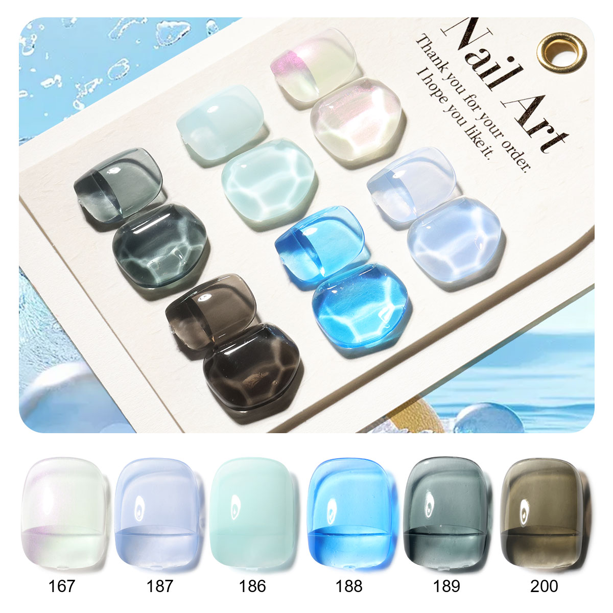 Nail Art Full Color - LIMEGIRL 6 stks/set Gel Nagellak Kit