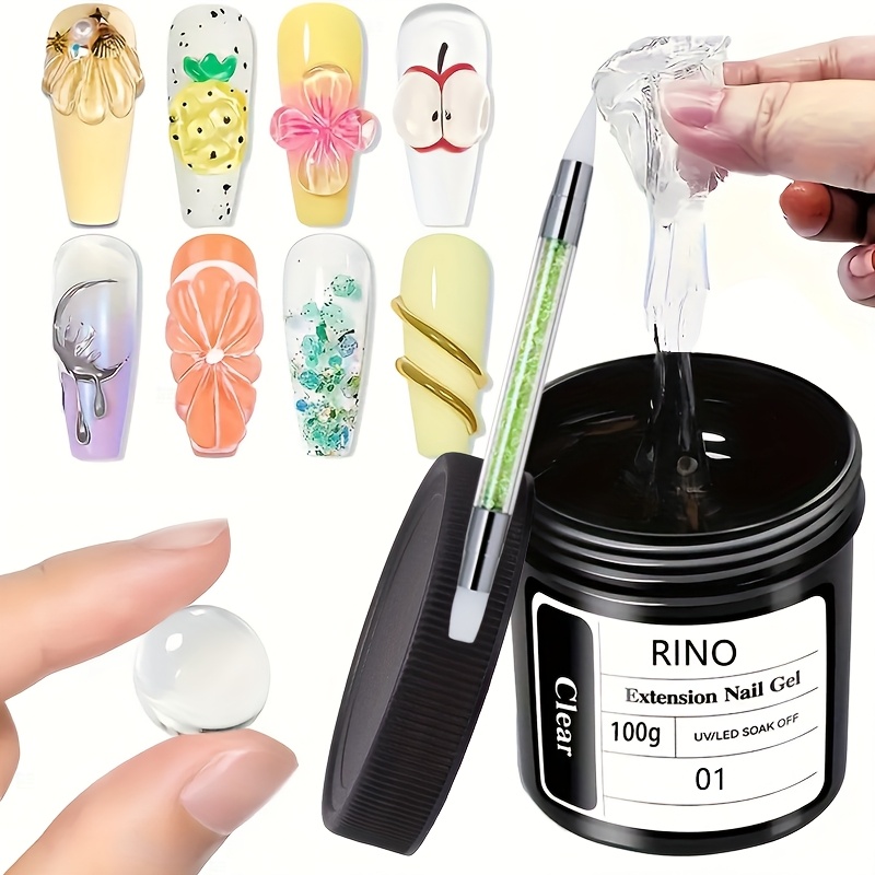 Nail Art Ombre - 100g Transparante Anti-aanbak Handverlengende Nagellak met