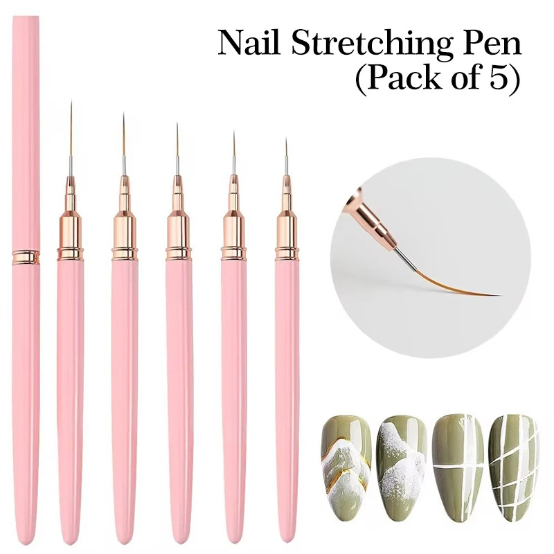 Nail Art Full Color - 5 STKS Nail Art Liner Brush