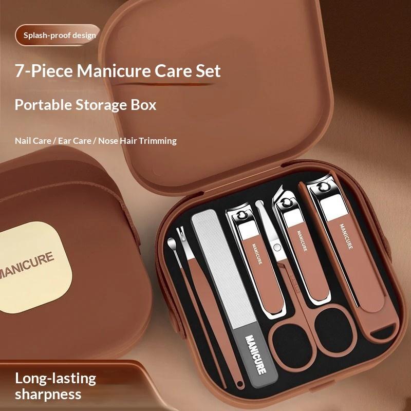 Nail Art For Men - 7/8-delige nagelverzorgingsset, nagelknipperset, nagelvijl en verzorgingsgereedschap,