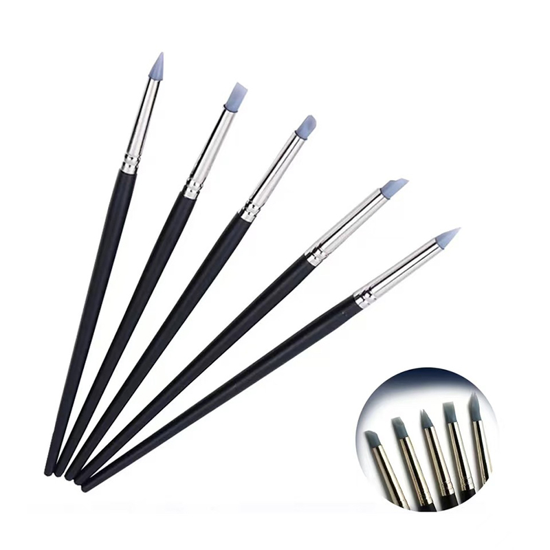 5 stuks siliconen borstelpenne - Nail Art Sch recensie en prijs
