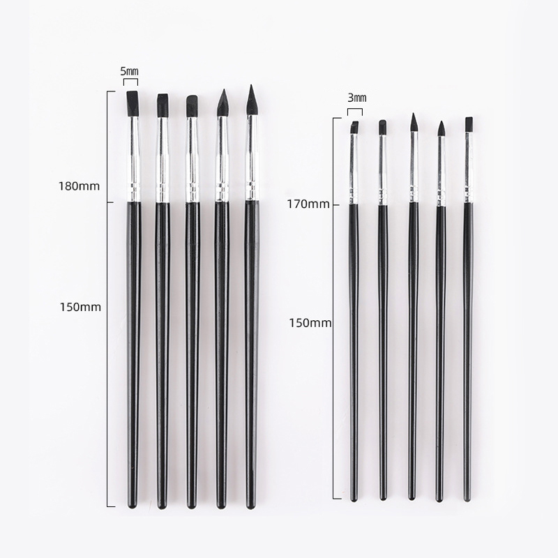 5 stuks siliconen borstelpenne - Nail Art Sch recensie en prijs