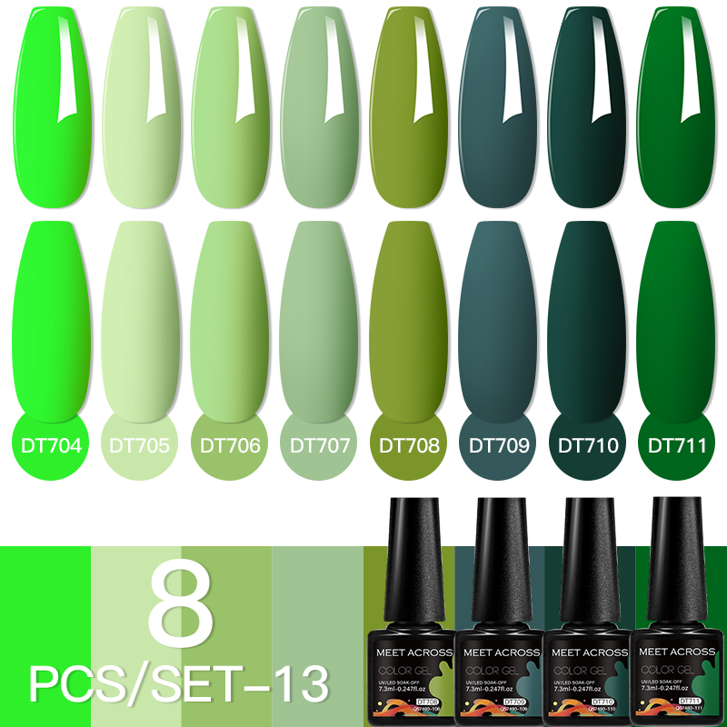 MEET ACROSS 8 stks/set Fluores - Nail Art Full Color recensie en prijs
