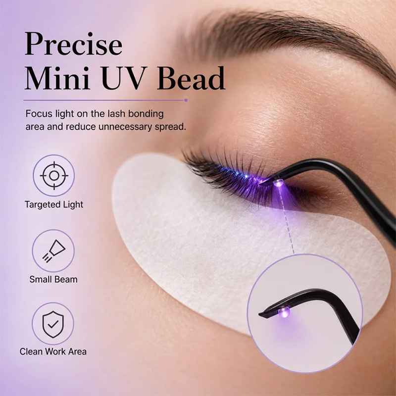 Mini UV-wimperlamp met pincet, - Nail Art Ombre recensie en prijs
