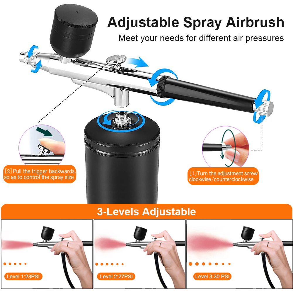 Airbrush-spijker met compresso - Nail Art Sch recensie en prijs
